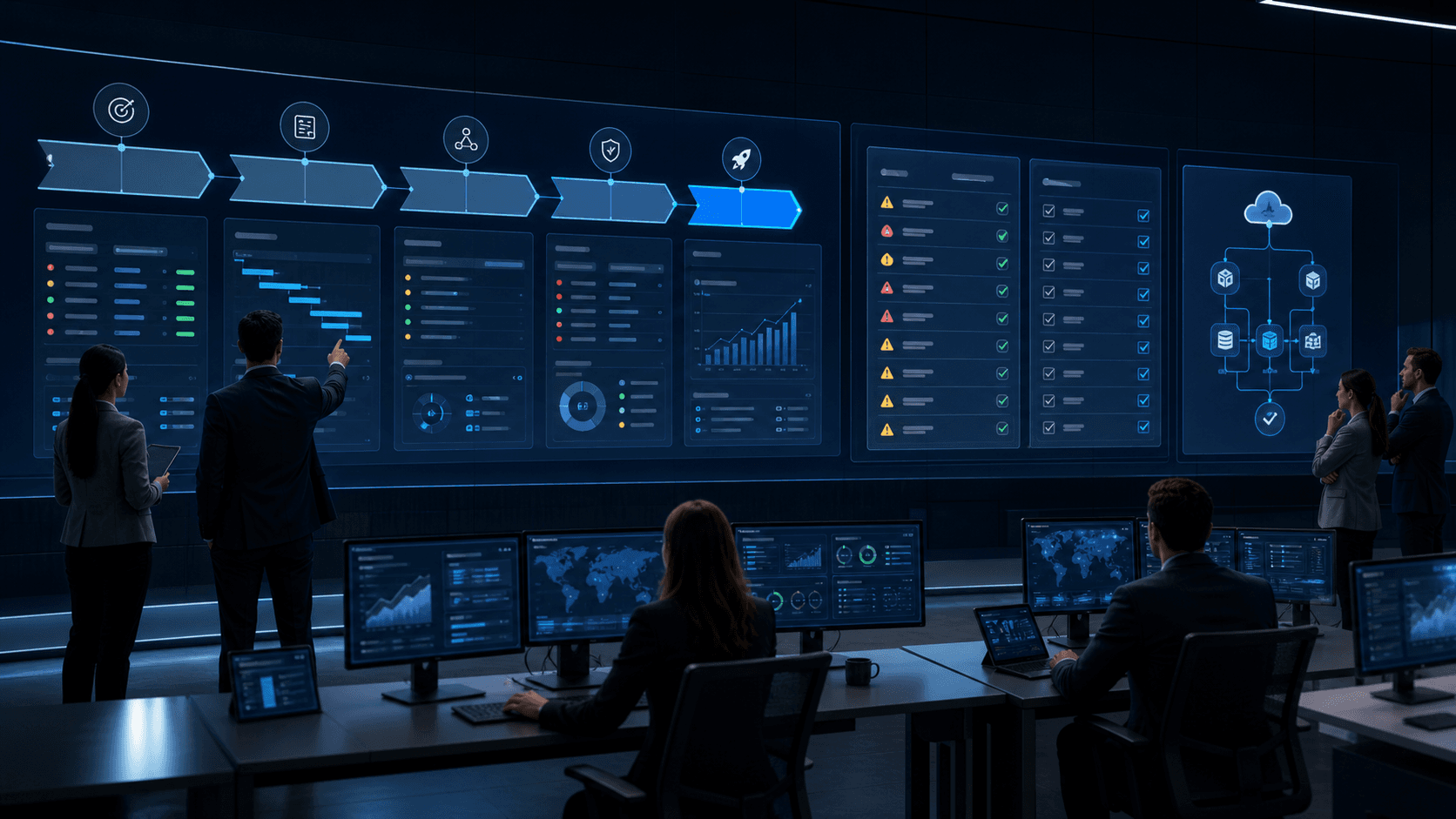 Live delivery board with sprint flow and milestone tracking for project management